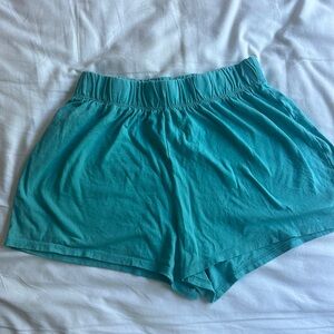 Teal sweatshorts